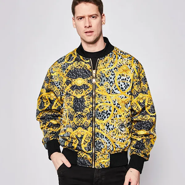 Áo Khoác Nam Versace Jeans Couture Reversible Sweatshirt C1GVA9A5 Màu Vàng Size 48