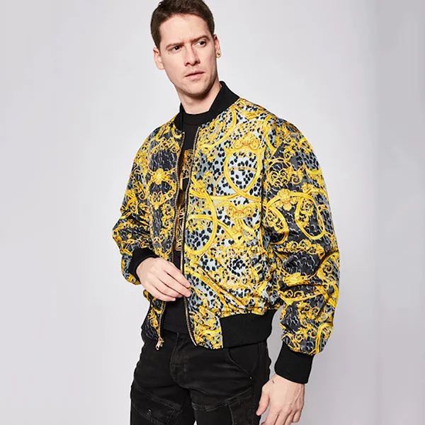 Áo Khoác Nam Versace Jeans Couture Reversible Sweatshirt C1GVA9A5 Màu Vàng Size 48