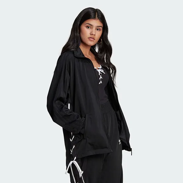 Áo Khoác Nữ Adidas Always Original Laced Track HK5071 Màu Đen Size 2XS