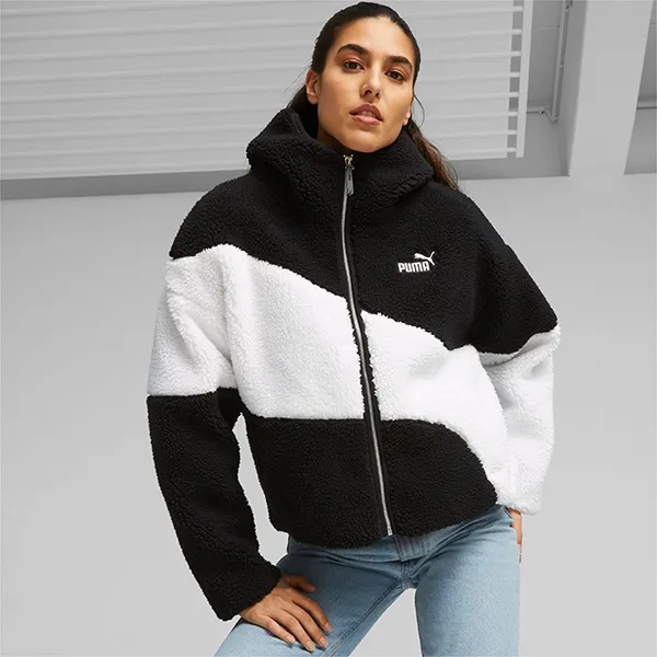 Áo Khoác Nữ Puma Big Cat Kadın Siyah Polar Ceket 675370_01 Màu Đen Trắng Size M - Thời trang - Vua Hàng Hiệu