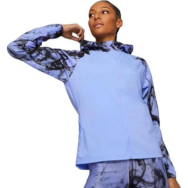 Áo Khoác Nữ Puma Women's Run All Over Print Favorite Woven Jacket Màu Xanh Tím Size S - Thời trang - Vua Hàng Hiệu