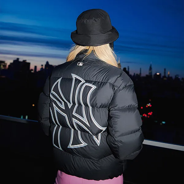 Áo Khoác Phao MLB Logo Mega New York Yankees 3ADJB0436-50BKS Màu Đen Size M