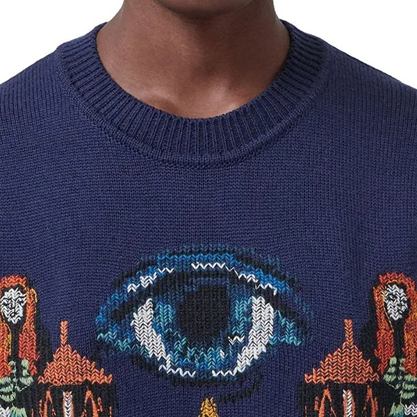 Áo Len Burberry Mermaid-Intarsia Wool Sweater Màu Xanh Navy Size XS - Thời trang - Vua Hàng Hiệu