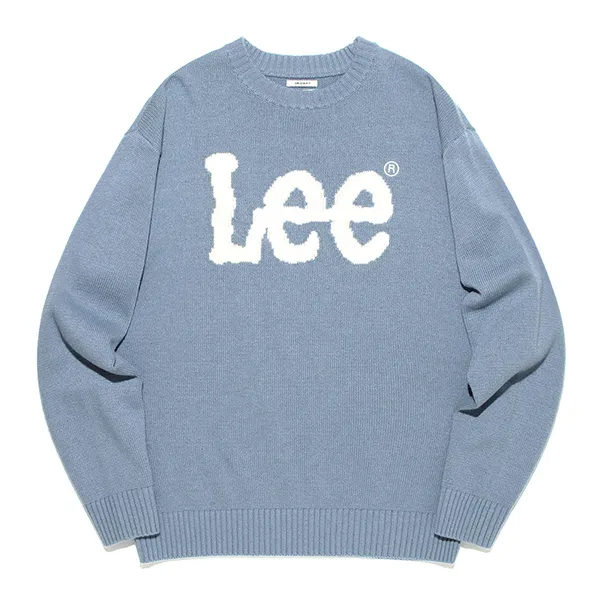 Áo Len Lee Big Twitch Logo Knit Màu Xanh Nhạt - Thời trang - Vua Hàng Hiệu