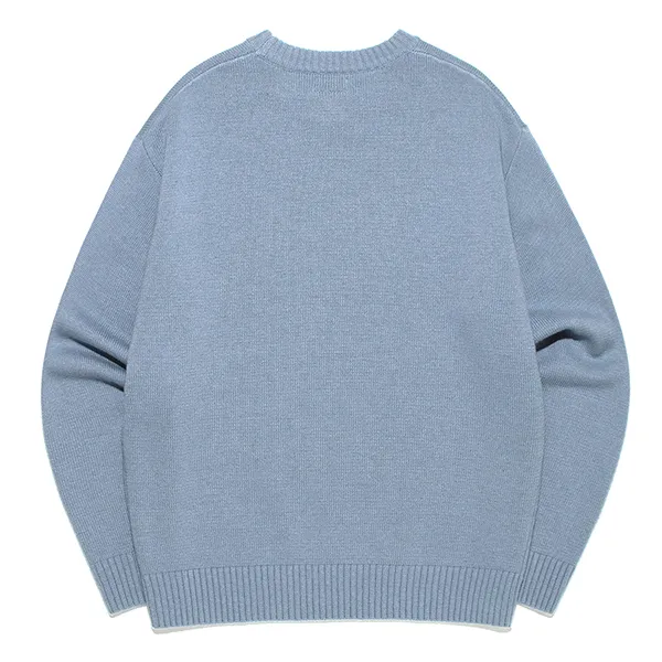 Áo Len Lee Big Twitch Logo Knit Màu Xanh Nhạt - Thời trang - Vua Hàng Hiệu