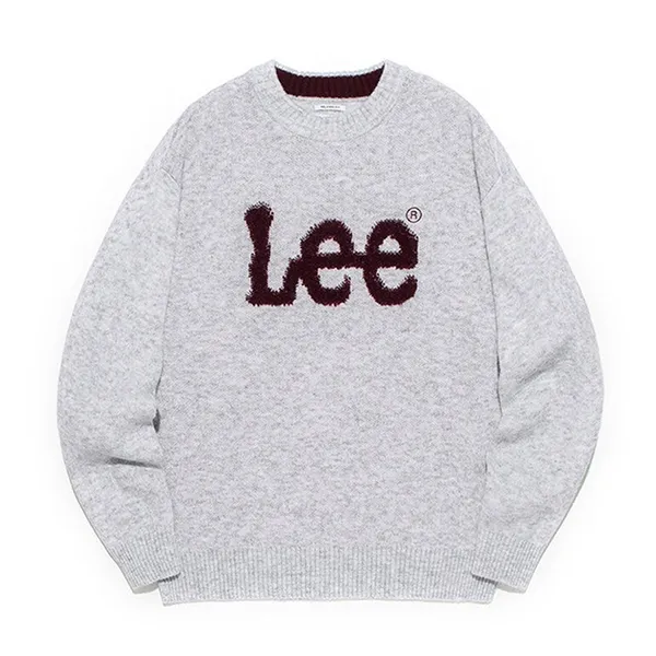 Áo Len Lee Big Twitch Logo LE2303KT02LG Màu Xám Nhạt - Thời trang - Vua Hàng Hiệu
