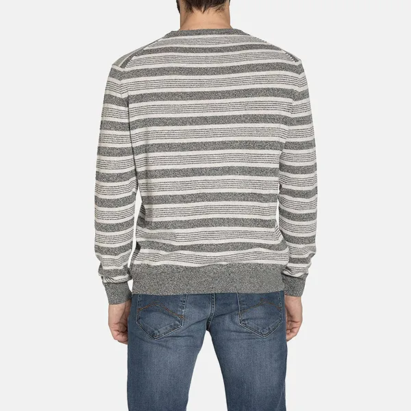 Áo Len Nam Carrera Jeans Striped Round Neck Mix Cotton Knit T842R0226A_J53 Màu Xanh/Be Size L