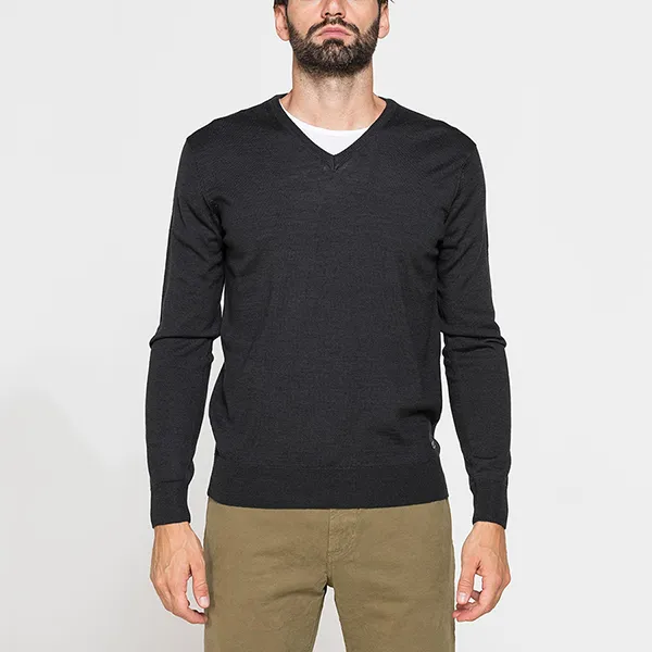 Áo Len Nam Carrera Jeans V-Neck Sweater 8430283A_896 Màu Đen Size L