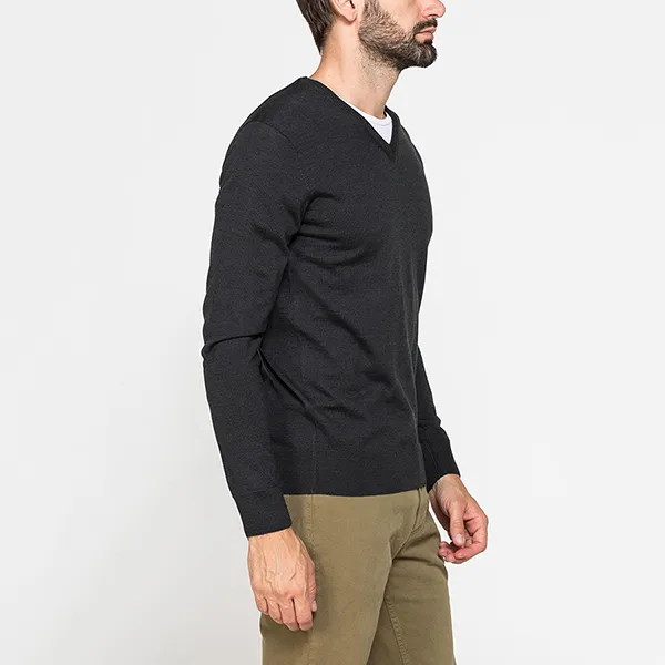 Áo Len Nam Carrera Jeans V-Neck Sweater 8430283A_896 Màu Đen Size L