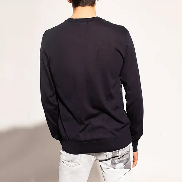 Áo Len Nam Dolce & Gabbana D&G Printed Sweater Màu Xanh Navy Size 44