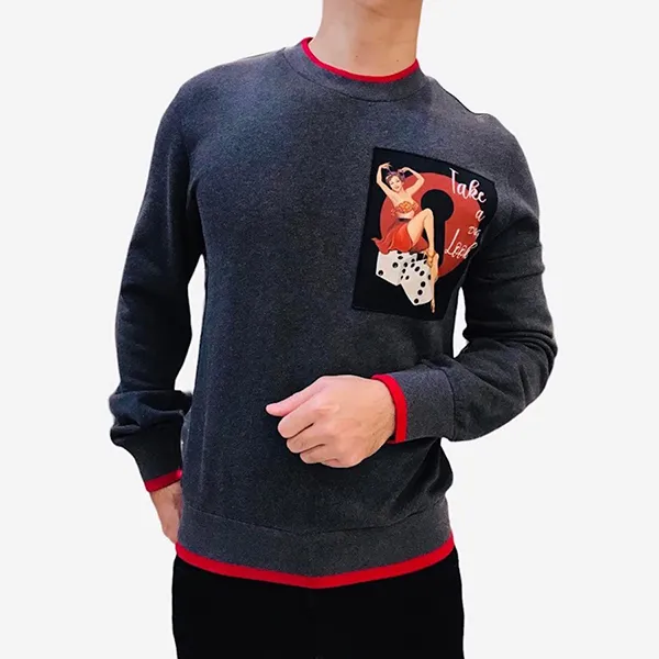 Áo Len Nam Dolce & Gabbana D&G Sweatshirts Màu Xám Size 44