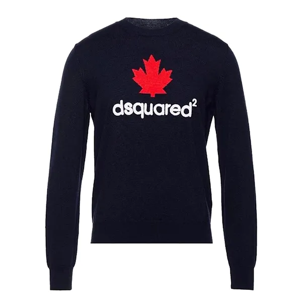 Áo Len Nam Dsquared2 Logo Wool Sweater Màu Xanh Navy Size S
