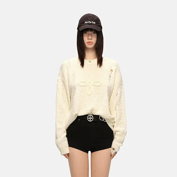 Áo Len Nữ SMFK White Wilderness Wondering UG010W Màu Trắng Size S - Thời trang - Vua Hàng Hiệu
