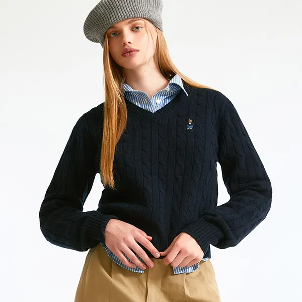 Áo Len Nữ WHOAU Steve WHKAD4912F Màu Xanh Navy
