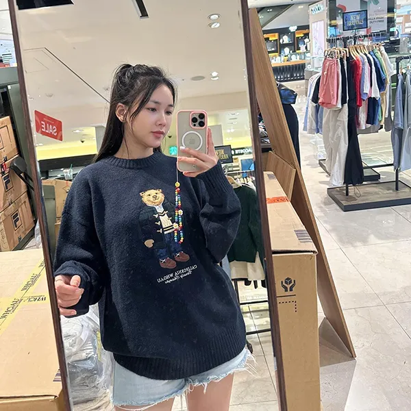 Áo Len WHOAU Sweater Calstate Màu Xanh Navy