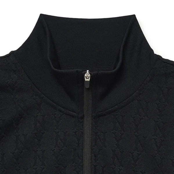 Áo Nỉ Sweater Nữ MLB Classic Monogram Jacquard Crop Half Zip U New York Yankees 3FMTM2134-50BKS Màu Đen - Thời trang - Vua Hàng Hiệu