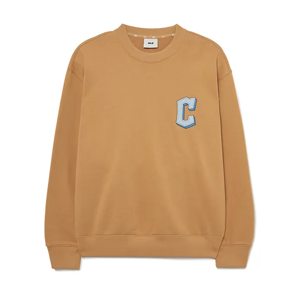 Áo Nỉ Sweater MLB Monative Monogram Overfit Cleveland Guardians 3AMTM0934-45CAL Màu Nâu