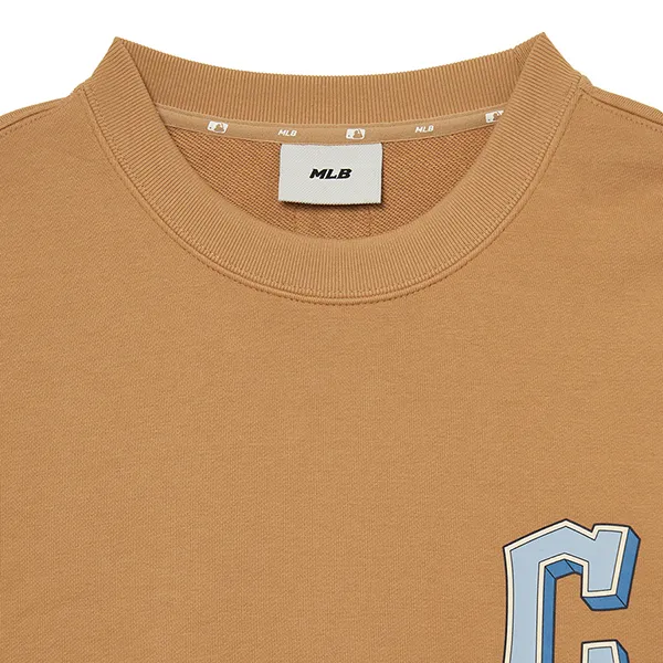 Áo Nỉ Sweater MLB Monative Monogram Overfit Cleveland Guardians 3AMTM0934-45CAL Màu Nâu