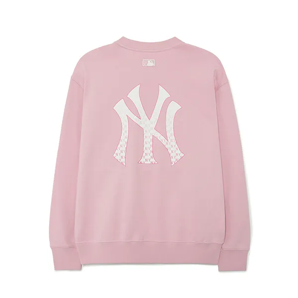 Áo Nỉ Sweater MLB Monogram gradient Big Lux Overfit New York Yankees 3AMTM0234-50PKL Màu Hồng
