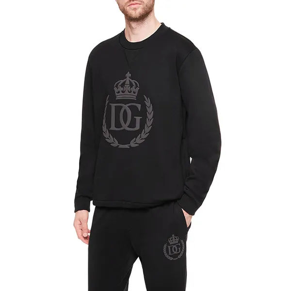 Áo Nỉ Sweater Nam Dolce & Gabbana D&G Crew Neck Sweatshirt G9SY5Z G7WTE Màu Đen Size 46