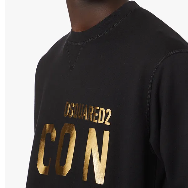 Áo Nỉ Sweater Nam Dsquared2 Logo S79GU0069 Màu Đen Size M - Thời trang - Vua Hàng Hiệu