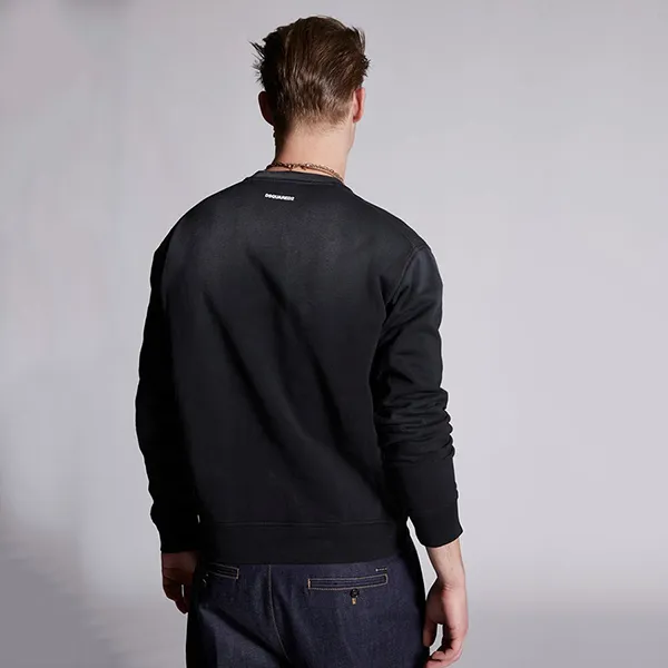 Áo Nỉ Sweater Nam Dsquared2 Tiger Mike S71GU0486 S25030 Màu Đen Size M