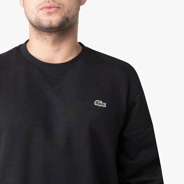 Áo Nỉ Sweater Nam Lacoste Black SH1505 00 C31 Màu Đen Size 2