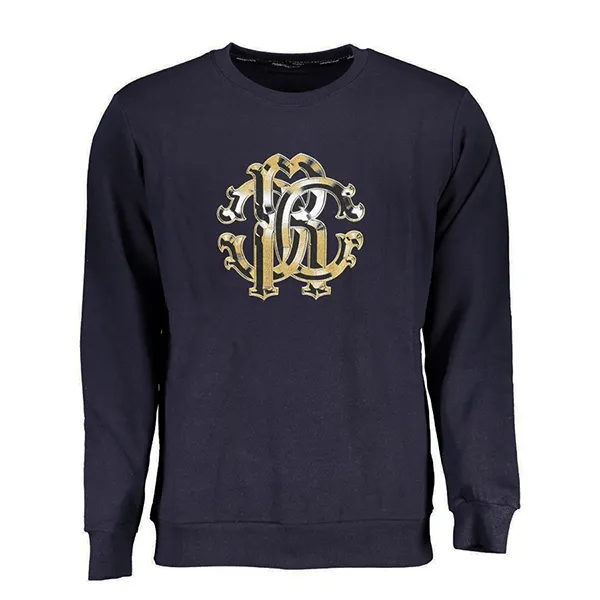 Áo Nỉ Sweater Nam Roberto Cavalli Màu Xanh Navy Size S