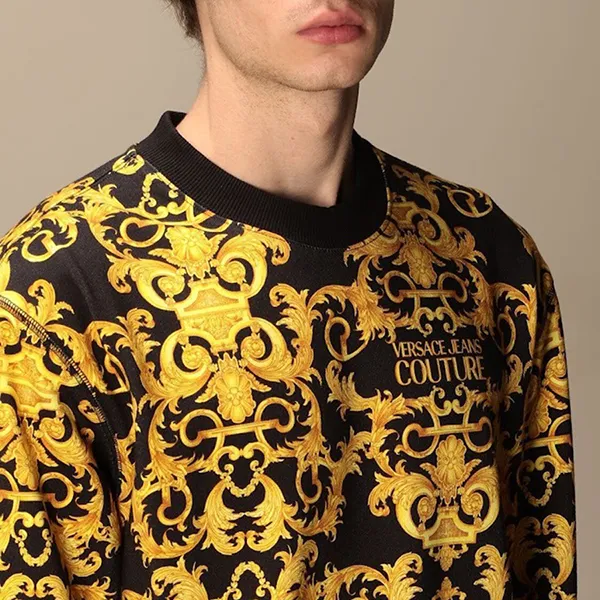 Áo Nỉ Sweater Nam Versace Jeans Couture Màu Vàng/Đen Size S - Thời trang - Vua Hàng Hiệu