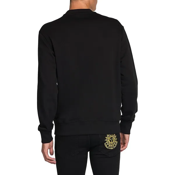 Áo Nỉ Sweater Nam Versace Jeans Couture Men's Black Sweatshirt With Logo 73GAIT11 Màu Đen Size XS