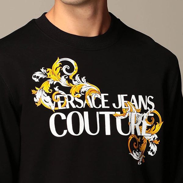 Áo Nỉ Sweater Nam Versace Jeans Couture Sweatshirt Black Men's  B7GZA7TU Màu Đen Size S - 4