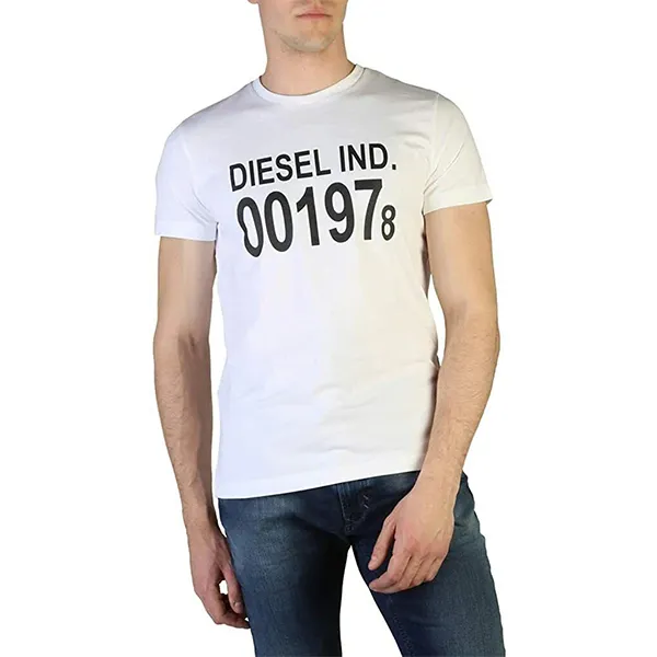 Áo Phông Nam Diesel 001978 GA04 Tshirt Màu Trắng Size L - 2