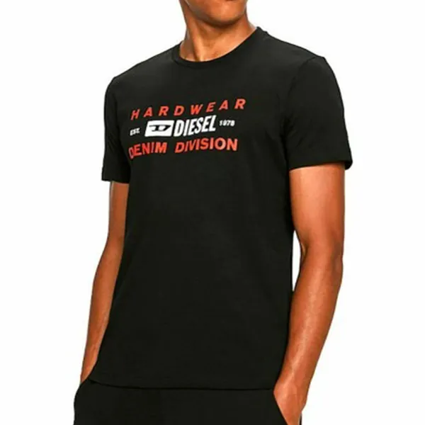 Áo Phông Nam Diesel A00354RAAJX GA04 Tshirt Màu Đen Size L