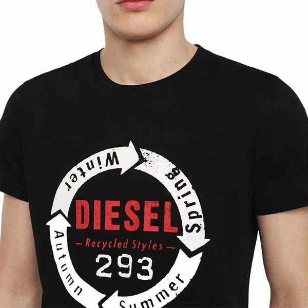 Áo Phông Nam Diesel New T-Dieo-C1 Malietta Tshirt GA04 Màu Đen Size L - Thời trang - Vua Hàng Hiệu