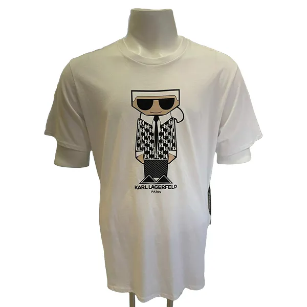 Áo Phông Nam Karl Lagerfeld Logo Graphic Tshirt LM2G2325 GB03 Màu Trắng Size L - Thời trang - Vua Hàng Hiệu