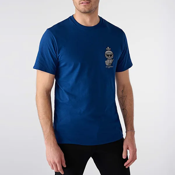 Áo Phông Nam Karl Lagerfeld Tshirt LM2G2445 GA03 Màu Xanh Blue Size L - Thời trang - Vua Hàng Hiệu