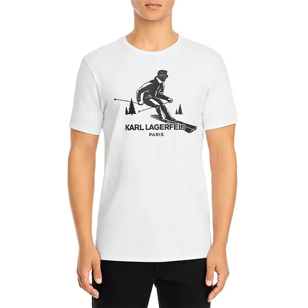 Áo Phông Nam Karl Lagerfeld Tshirt Ski LM1G2196 GA03 Màu Trắng Size XL