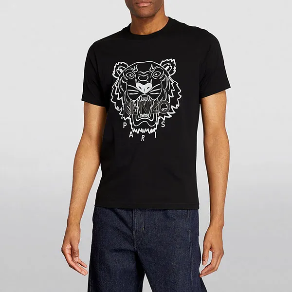 Áo Phông Nam Kenzo Icon Tiger Tshirt 4SR99 Màu Đen Size XS