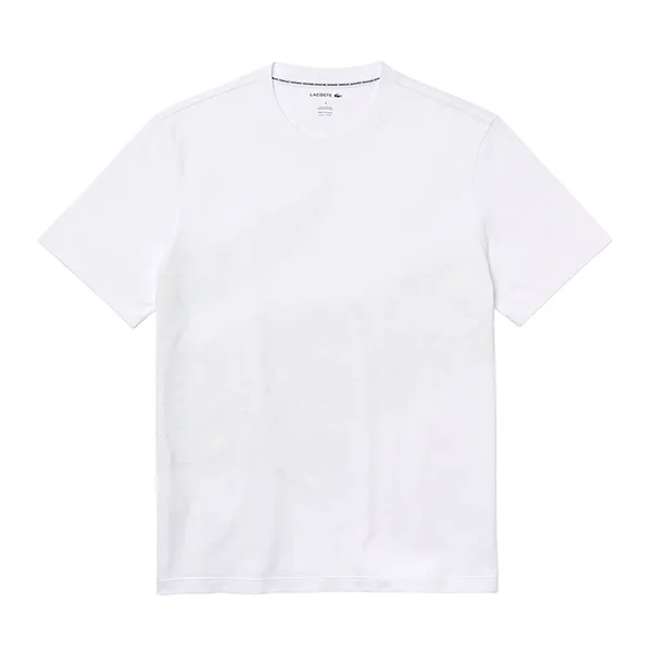 Áo Phông Nam Lacoste Men's Crocodile Print Crew Neck Cotton Lounge T-Shirt TH1292 001 Màu Trắng Size M
