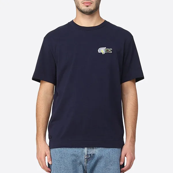 Áo Phông Nam Lacoste Men's Holiday Relaxed Fit Comic Effect Badge T-shirt TH1362 166 Màu Xanh Navy Size 4 - Thời trang - Vua Hàng Hiệu