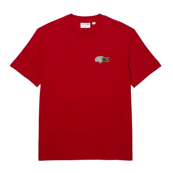 Áo Phông Nam Lacoste Men's Holiday Relaxed Fit Comic Effect Badge T-shirt TH1362 240 Màu Đỏ Size 3 - Thời trang - Vua Hàng Hiệu