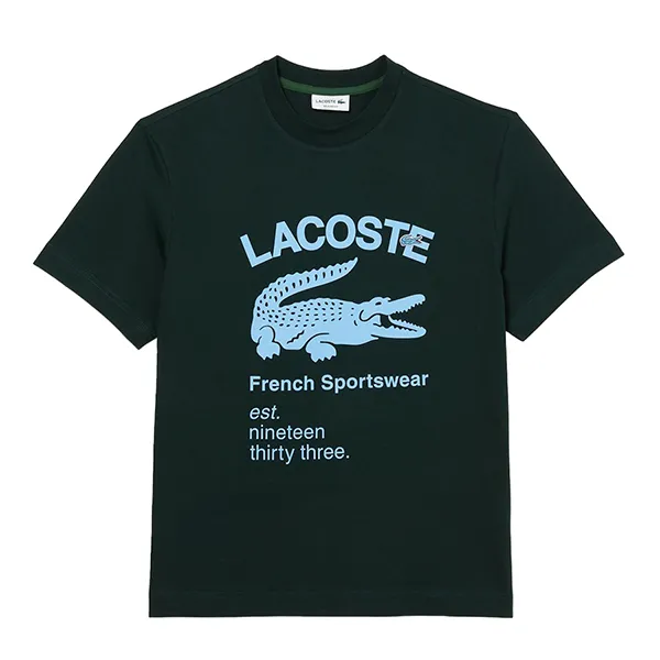 Áo Phông Nam Lacoste Men's Relaxed Fit Crocodile T-Shirt TH0085 YZP Màu Xanh Lá Size 3 - 3
