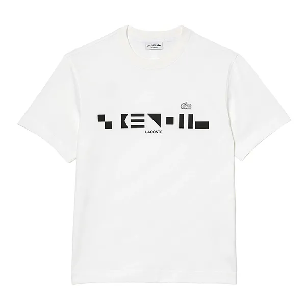 Áo Phông Nam Lacoste Men's Relaxed Fit Print T-shirt TH0411 001 Màu Trắng Size 5