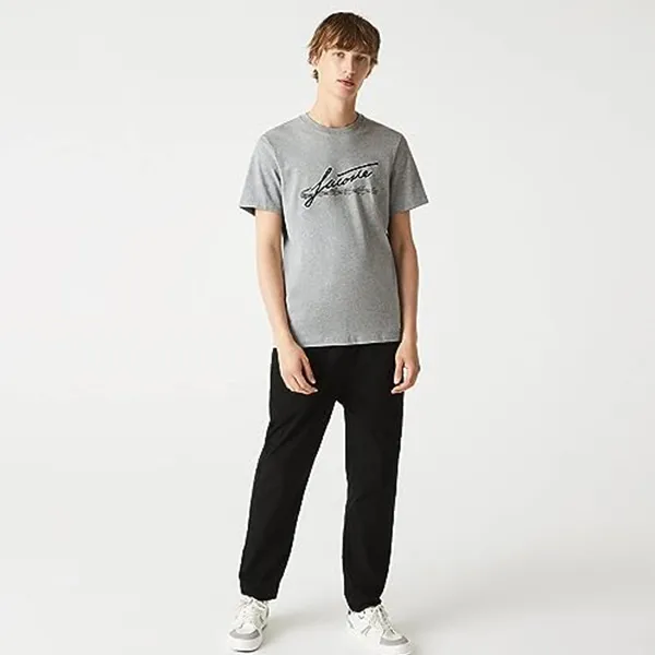 Áo Phông Nam Lacoste Signature TH2054 51 4JV PD04 Tshirt Màu Xám Size 3 - Thời trang - Vua Hàng Hiệu