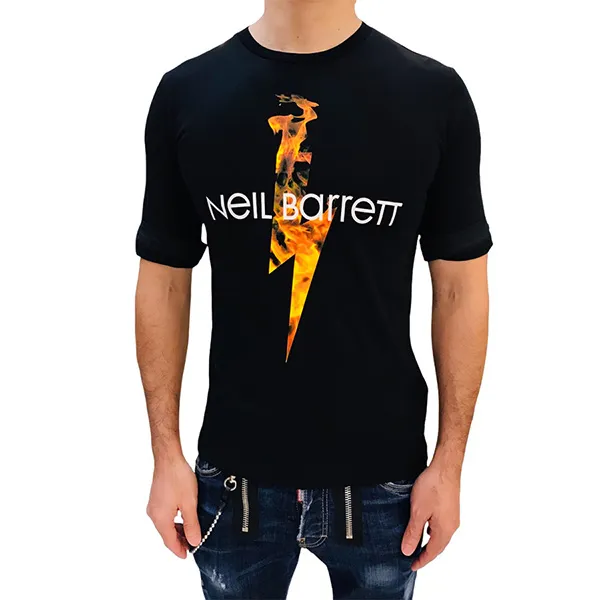 Áo Phông Nam Neil Barrett Print Tshirt Màu Đen Size XS - Thời trang - Vua Hàng Hiệu