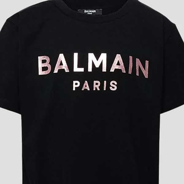 Áo Phông Nữ Balmain Black Logo Pink Printed Tshirt BT8A81 Z0057 930 Màu Đen - Thời trang - Vua Hàng Hiệu