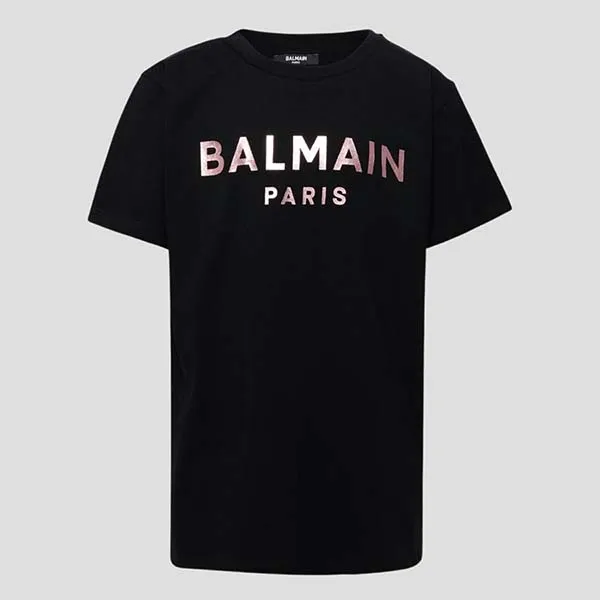 Áo Phông Nữ Balmain Black Logo Pink Printed Tshirt BT8A81 Z0057 930 Màu Đen - Thời trang - Vua Hàng Hiệu