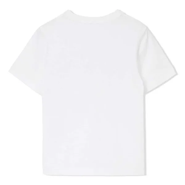 Áo Phông Nữ Burberry White Beige Logo Printed Tshirt 8069422 Màu Trắng