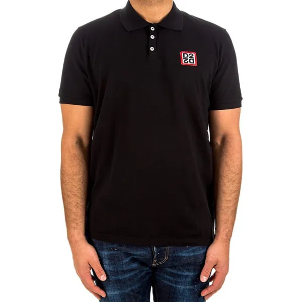 Áo Polo Nam Dsquared2 T-Shirt D2 Logo Màu Đen Size M - Thời trang - Vua Hàng Hiệu