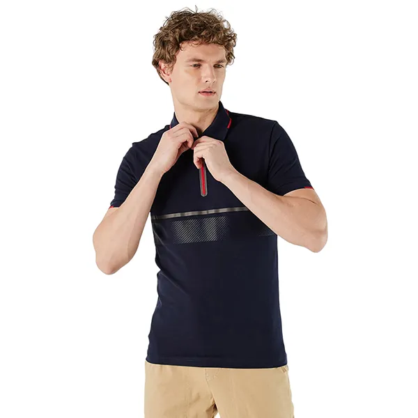 Áo Polo Nam Lacoste Men's Polo Shirt PH0204 04L Màu Xanh Navy Size 2 - 1